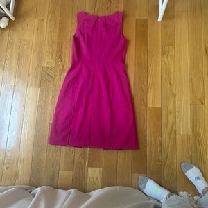 J. Crew Vibrant Pink Midi Dress